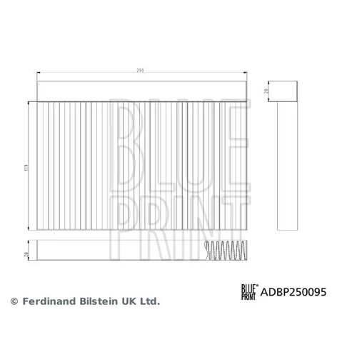 Filter vnútorného priestoru ADBP250095 (BLUE PRINT) - obr. 2