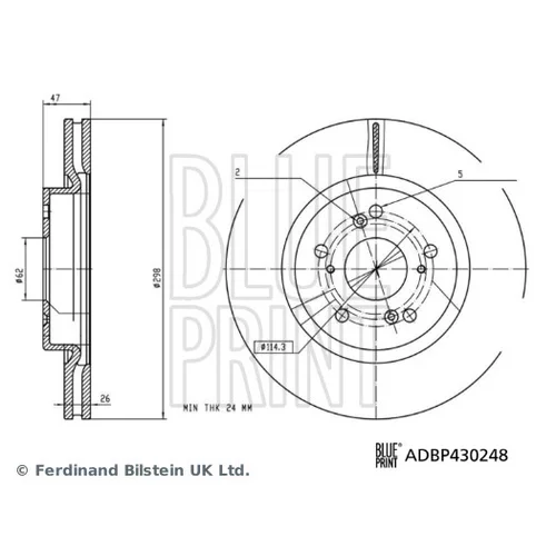 Brzdový kotúč BLUE PRINT ADBP430248
