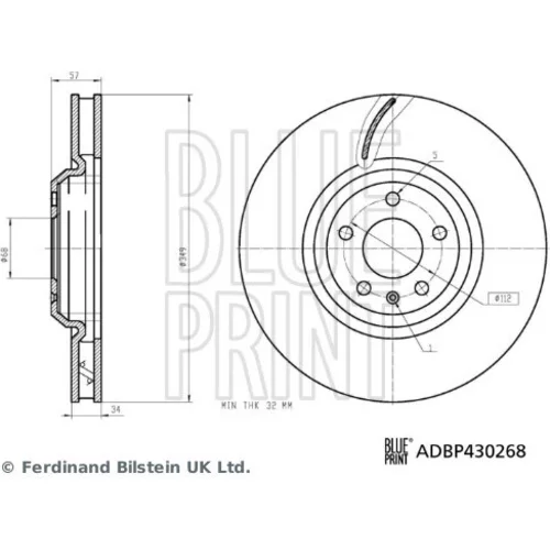 Brzdový kotúč BLUE PRINT ADBP430268