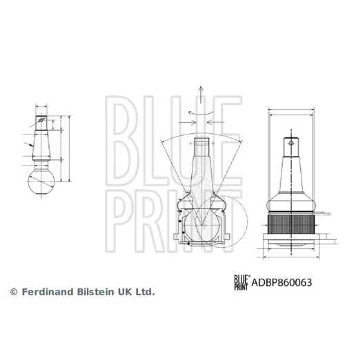 Zvislý/nosný čap ADBP860063 (BLUE PRINT) - obr. 1