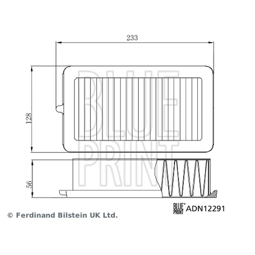 Vzduchový filter ADN12291 (BLUE PRINT) - obr. 2