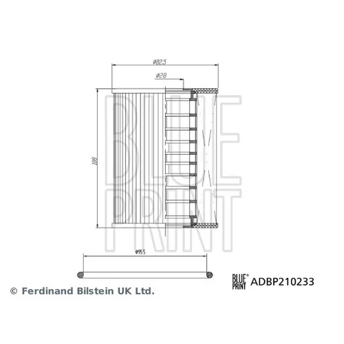 Olejový filter BLUE PRINT ADBP210233