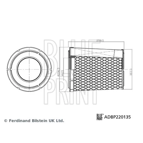 Vzduchový filter BLUE PRINT ADBP220135