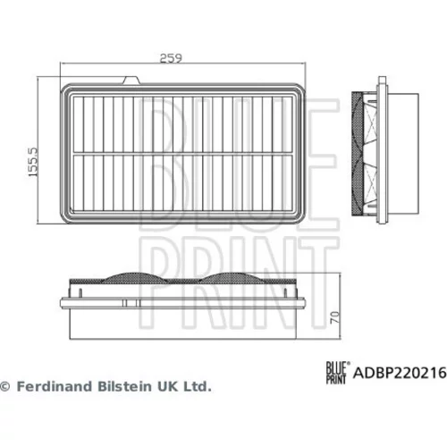 Vzduchový filter BLUE PRINT ADBP220216