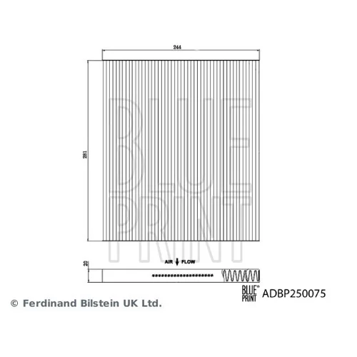 Filter vnútorného priestoru ADBP250075 (BLUE PRINT) - obr. 1