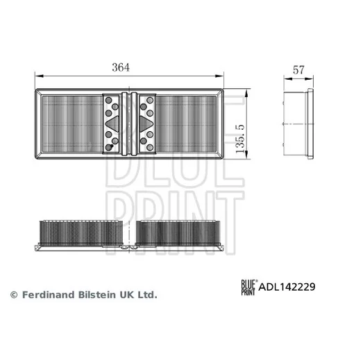 Vzduchový filter ADL142229 (BLUE PRINT) - obr. 2