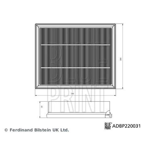 Vzduchový filter ADBP220031 (BLUE PRINT) - obr. 1
