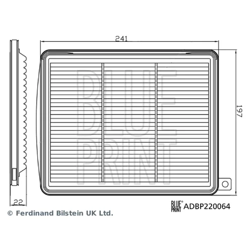 Vzduchový filter ADBP220064 (BLUE PRINT) - obr. 2