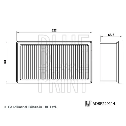 Vzduchový filter ADBP220114 (BLUE PRINT) - obr. 2