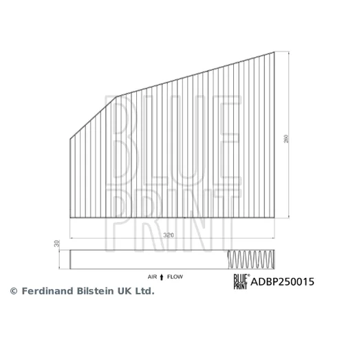 Filter vnútorného priestoru ADBP250015 (BLUE PRINT) - obr. 1