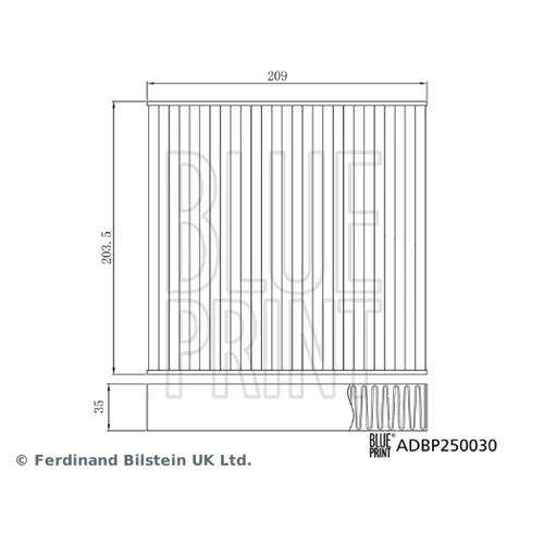 Filter vnútorného priestoru ADBP250030 (BLUE PRINT) - obr. 2