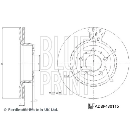 Brzdový kotúč ADBP430115 (BLUE PRINT) - obr. 3