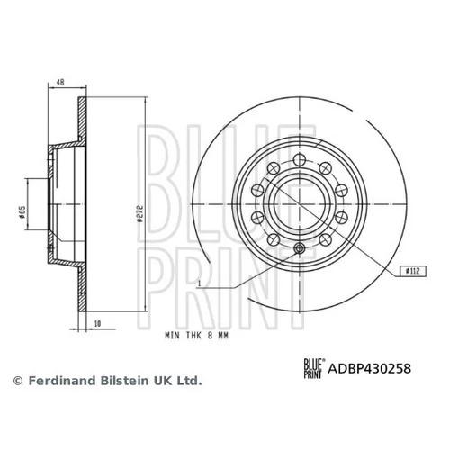 Brzdový kotúč BLUE PRINT ADBP430258