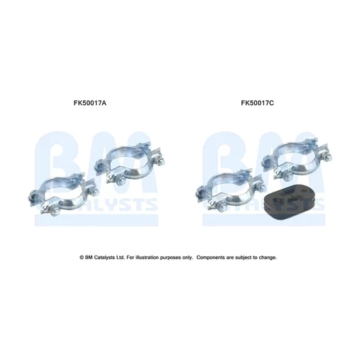 Montážna sada pre výfukovú trubku FK50017 (BM CATALYSTS)