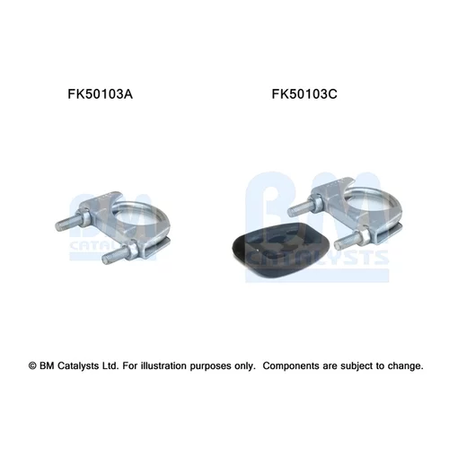 Montážna sada pre výfukovú trubku FK50103 (BM CATALYSTS)