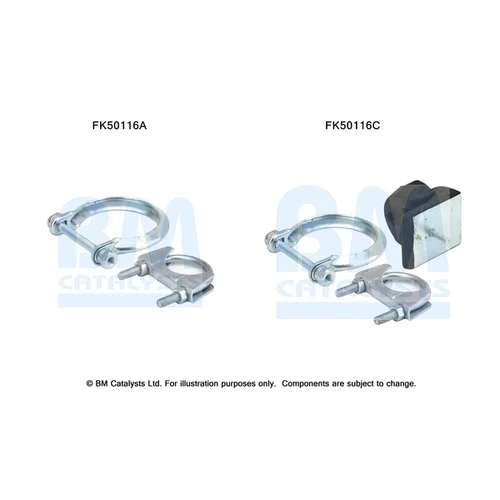 Montážna sada pre výfukovú trubku FK50116 (BM CATALYSTS)
