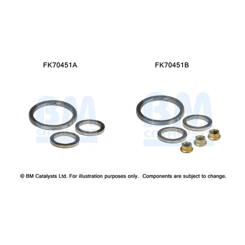 Montážna sada pre výfukovú trubku FK70451 (BM CATALYSTS)