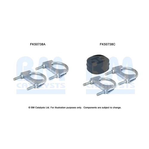 Montážna sada pre výfukovú trubku FK50738 (BM CATALYSTS)