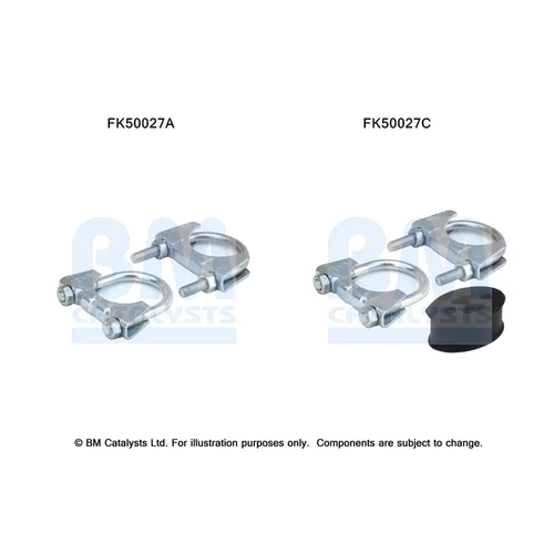 Montážna sada pre výfukovú trubku FK50027 (BM CATALYSTS)