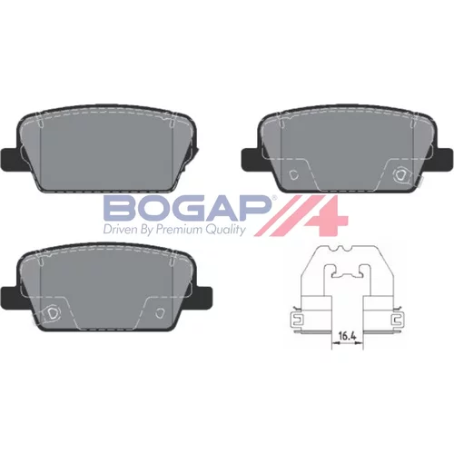 Sada brzdových platničiek kotúčovej brzdy BOGAP Y8210259