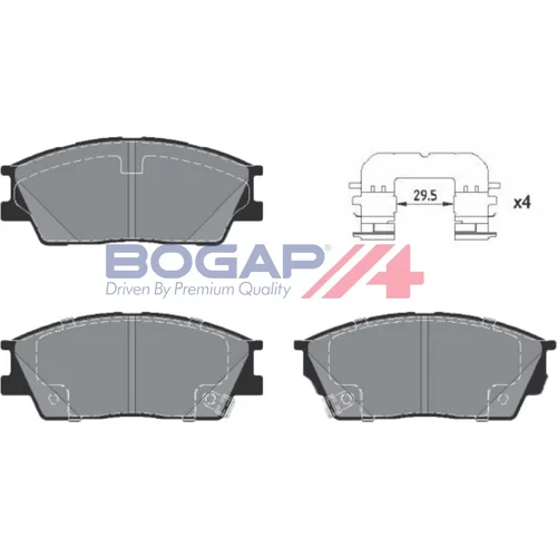 Sada brzdových platničiek kotúčovej brzdy BOGAP Y8210263