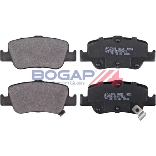 Sada brzdových platničiek kotúčovej brzdy BOGAP T8210112