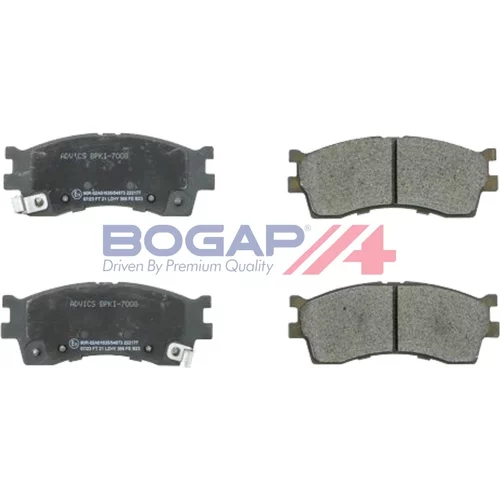 Sada brzdových platničiek kotúčovej brzdy BOGAP Y8210288