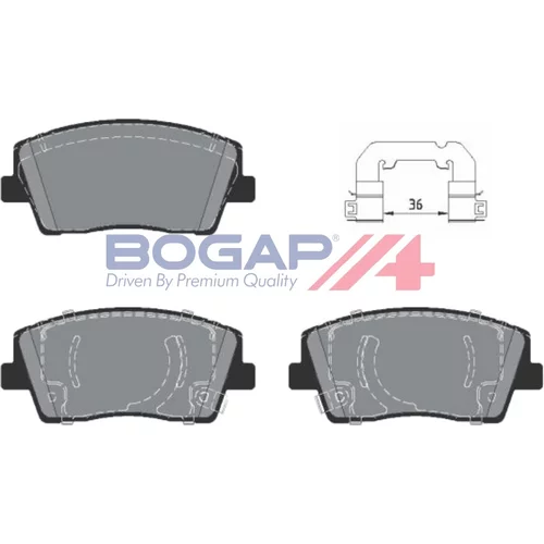 Sada brzdových platničiek kotúčovej brzdy BOGAP Y8210273