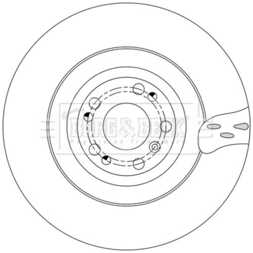 Brzdový kotúč BBD6224S (BORG & BECK) - obr. 1