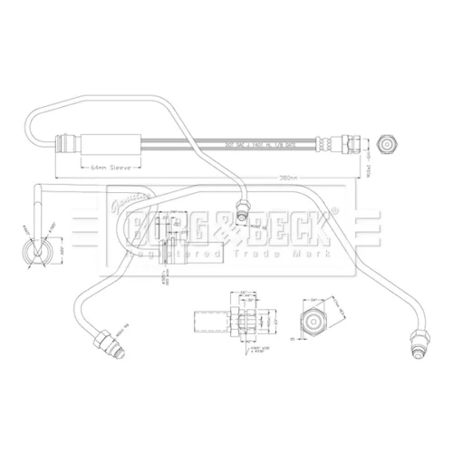 Brzdová hadica BBH8815 (BORG & BECK) - obr. 1