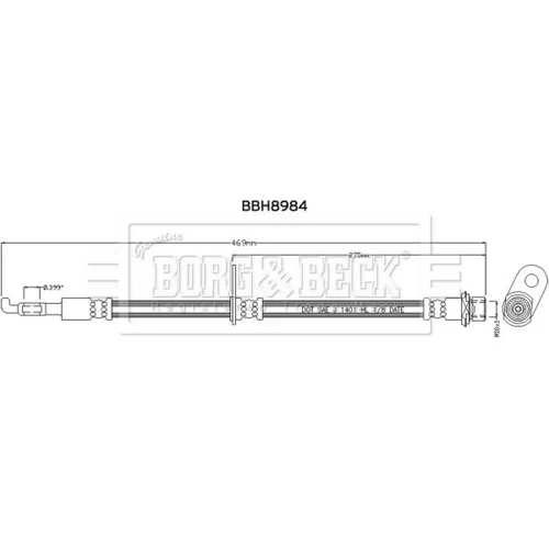 Brzdová hadica BORG & BECK BBH8984
