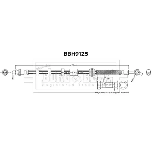 Brzdová hadica BORG & BECK BBH9125