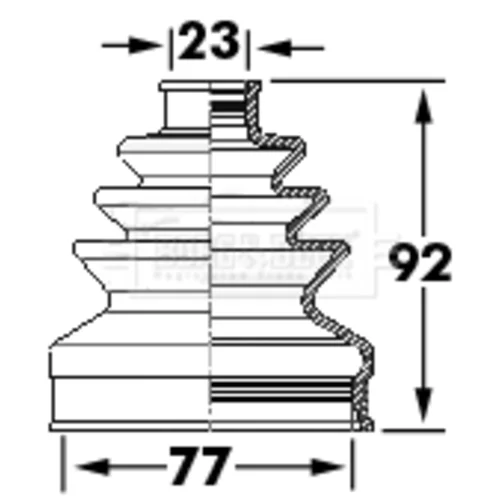 Manžeta hnacieho hriadeľa - opravná sada BCB6123 (BORG & BECK) - obr. 1