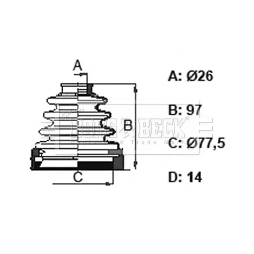 Manžeta hnacieho hriadeľa - opravná sada BCB6158 (BORG & BECK) - obr. 2