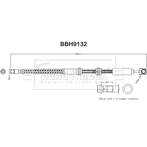Brzdová hadica BORG & BECK BBH9132