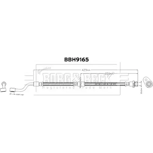 Brzdová hadica BORG & BECK BBH9165