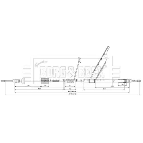 Ťažné lanko parkovacej brzdy BKB3897 (BORG & BECK) - obr. 1
