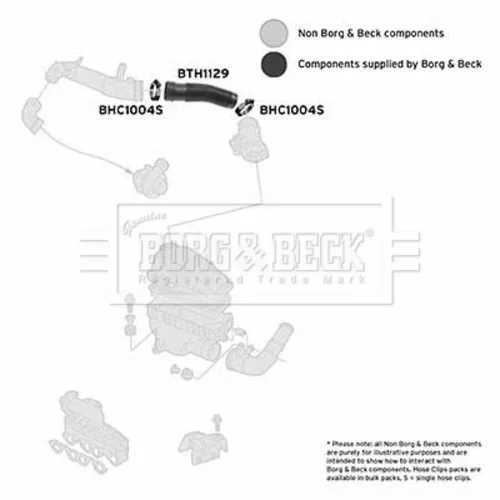 Nasávacia hadica, Vzduchový filter BTH1129 (BORG & BECK) - obr. 2