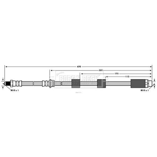 Brzdová hadica BBH7576 (BORG & BECK) - obr. 1