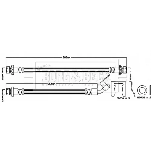 Brzdová hadica BBH8036 (BORG & BECK)