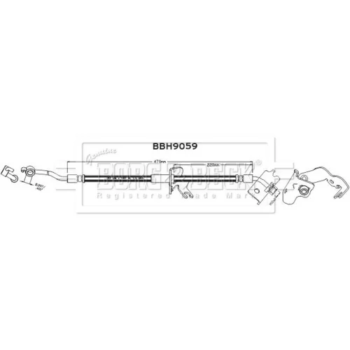 Brzdová hadica BORG & BECK BBH9059