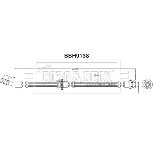 Brzdová hadica BORG & BECK BBH9138