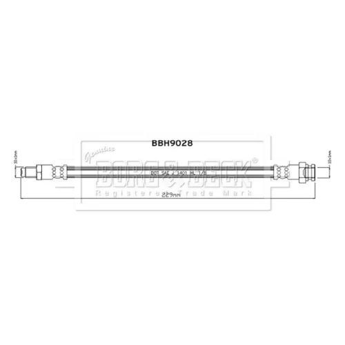 Brzdová hadica BORG & BECK BBH9028