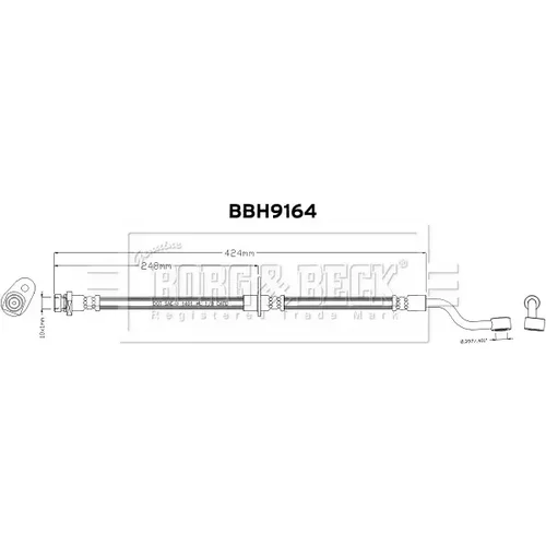 Brzdová hadica BORG & BECK BBH9164