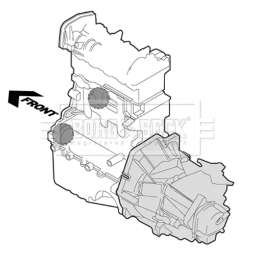 Uloženie motora BEM3166 (BORG & BECK) - obr. 1