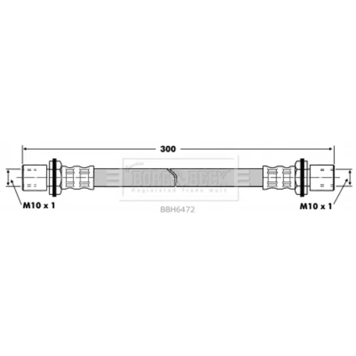 Brzdová hadica BBH6472 (BORG & BECK) - obr. 1