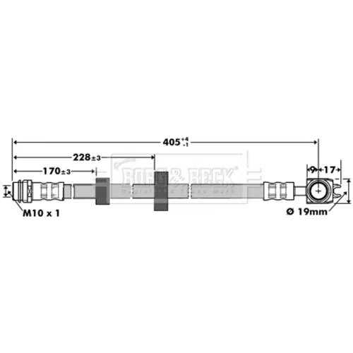 Brzdová hadica BBH7383 (BORG & BECK) - obr. 1