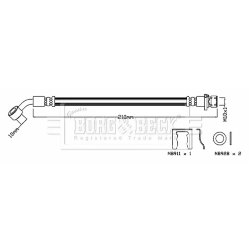 Brzdová hadica BORG & BECK BBH7756