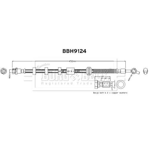 Brzdová hadica BORG & BECK BBH9124
