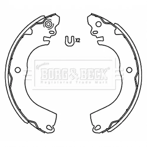 Sada brzdových čeľustí BORG & BECK BBS6516